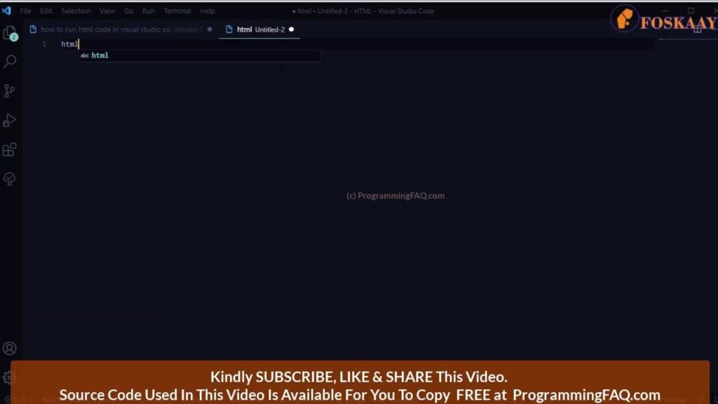 how to run html in visual studio code images Step 02